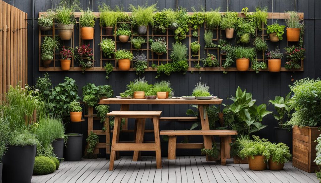 vertical gardening in small backyard