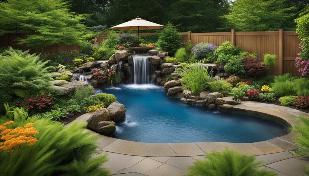 backyard oasis water feature