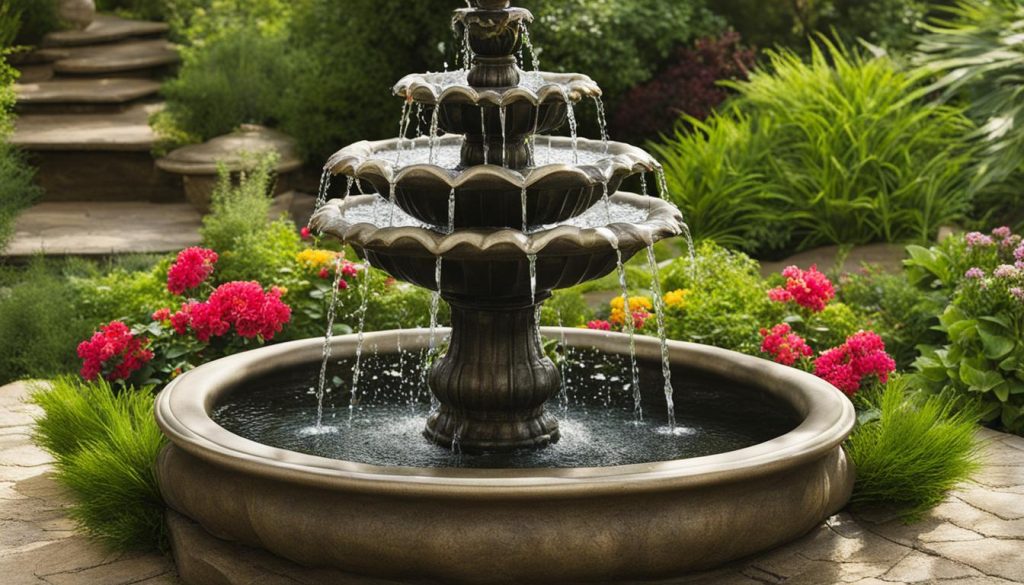 garden fountain