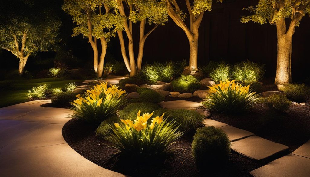 outdoor lighting at night